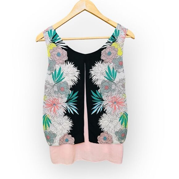 Anthropologie Corey Lynn Calter Anana Tank Top Layered Slit Back Size Small - Picture 4 of 4